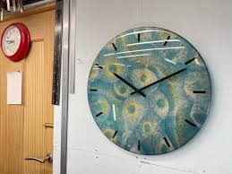 Gold Abstract Resin Wall Clock