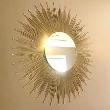 Extra Large 34 Gold Sunburst Mirror