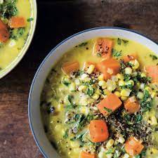 30 minute corn chowder soup with quinoa
