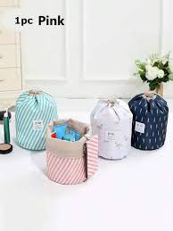 1pc drawstring cylindrical cosmetic bag