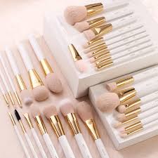 beili white gold makeup brushes