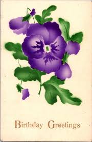 On this day, i wish you the blessing for the future. Vintage Postcard Purple Pansy Flower Birthday Greetings Posted 1913 Us One Cent Ebay