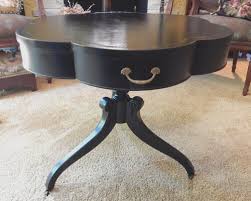 Black Painted Coffee Table With Drawer