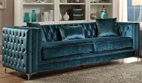 gillian dark teal velvet sofa