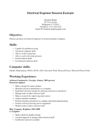 Resume Electrical Engineering Objective Engineer Accounting