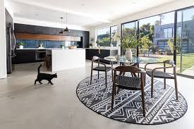 round rugs in living room dining and