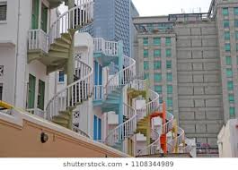 Paragon provides both indoor and outdoor spiral stairs that fit into this pricing tier, making it easy to find a staircase for your project and budget. Colorful Spiral Staircase Bugis Village On Stock Photo Edit Now 1108344989