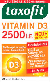 Vitamin d3 is also known to increase vitamin d levels overall in the blood more effectively than d2. Taxofit Vitamin D3 Mini Tabletten 50 Stuck 7 7 G Dauerhaft Gunstig Online Kaufen Dm De