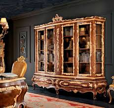 Classic Bookcase For Offices Wooden Villa Venezia 11301