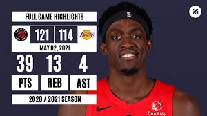 Latest on toronto raptors power forward pascal siakam including news, stats, videos, highlights and more on espn. Pascal Siakam Full Game Highlights Vs Lakers 39 Pts 13 Reb 4 Ast 2 Stl 2 Blk Nba Youtube