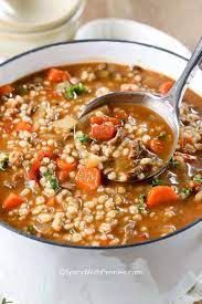 Beef Barley With Homemade Beef Stock R Soup gambar png
