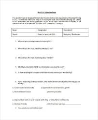 Exit Interview Form 9 Free Pdf Word Documents Download