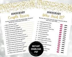 You'll have fun with this. Anniversary Trivia Etsy