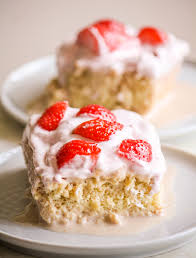 strawberry tres leches cake