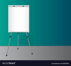 Flip Chart With A Blank Sheet Of Paper Near