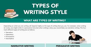 the 4 main types of writing styles