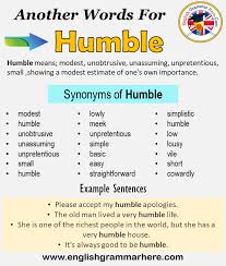 another synonym word for humble