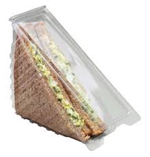 Sandwich Wedge with Hinged Lid - Clear - Pack of 500 - Size ...