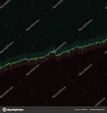 Stock Market Chart Growing Trend On Dark Background 3d