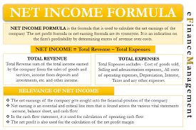 net income formula calculation and