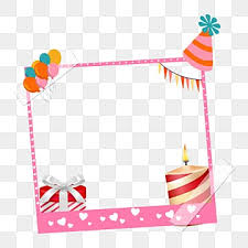 birthday photo frame with name png