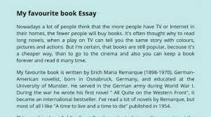 my favourite book essay for cl 5 in