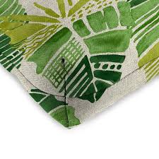 Jordan Manufacturing 9900pk1 5952d Hixon Palm Leaves French Edge Outdoor Cushion Set Green 3 Piece