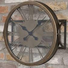 Brushed Bronze Round Wall Clock On