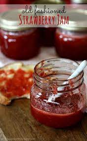 old fashioned strawberry jam without