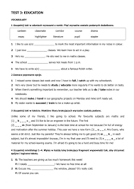 Repetytorium 8klasisty Macmillan Unit 3 Test worksheet