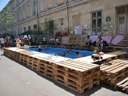 You can build one on your own yourself! Swimming Pool From Recycled Pallets Diy Projects For Everyone Pallet Pool Decks Around Pools Above Ground Swimming Pools