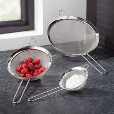 stainless steel strainer sifter set of