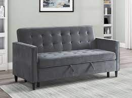 cie grey microfiber sofa sleeper