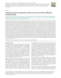 pdf endangered species management and