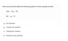 how many solutions does the following