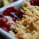 our gareth s cherry and coconut crumble