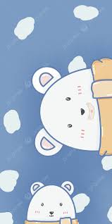 cute polar bear background wallpaper