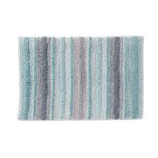 cotton water stripe bath rug