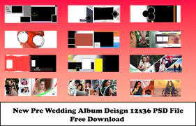 pre wedding al design 12x36 psd file