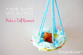 paper plate weaving make a doll