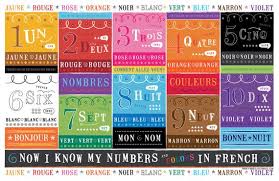 Kids French Number And Color Chart Placemat Fun Educational