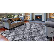 stylewell valencia 4 ft x 6 ft gray trellis area rug