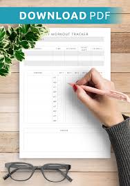 daily workout tracker template pdf