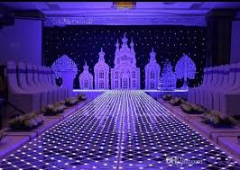 led wedding mirror carpet aisle runner