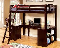 You can choose to use the area under the loft bed is available in twin & full sizes. Oak Wood Twin Loft Bed With U Shaped Desk Below