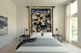 wall decor with a chinese art deco rug