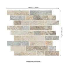 Msi Stonella Interlocking 11 81 In X 11 81 In Textured Glass Patterned Look Wall Tile 14 55 Sq Ft Case