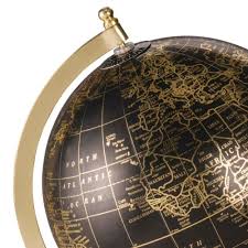 globe terrestre carte du monde noir et