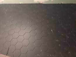 black grout with black tile or contrasting