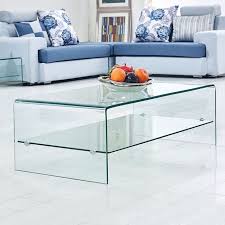 Coffee Table 1piece Glass With Shelf